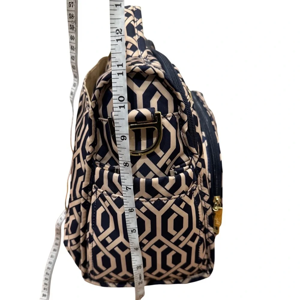 Jujube BFF Diaper Bag Duchess‎ Navy Cream Geometric Backpack Messenger Bag